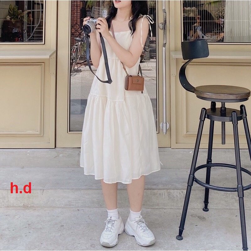 Váy babydoll 2 dây Ulzzang siêu xinh dáng tiểu thư