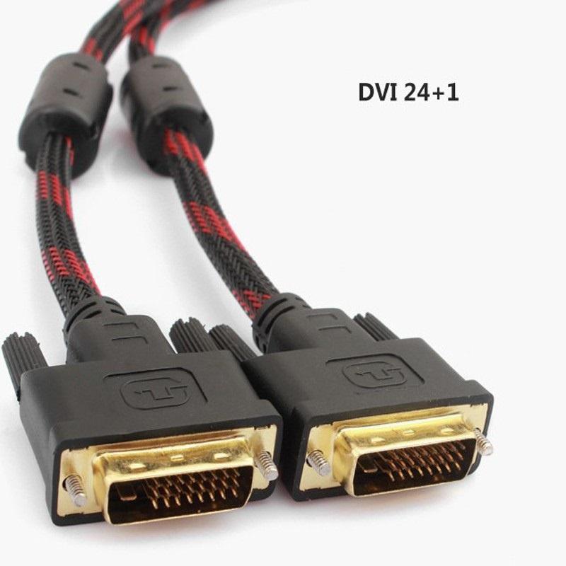 Dây Cáp DVI Sang DVI 1.5m Tròn Bọc Lưới