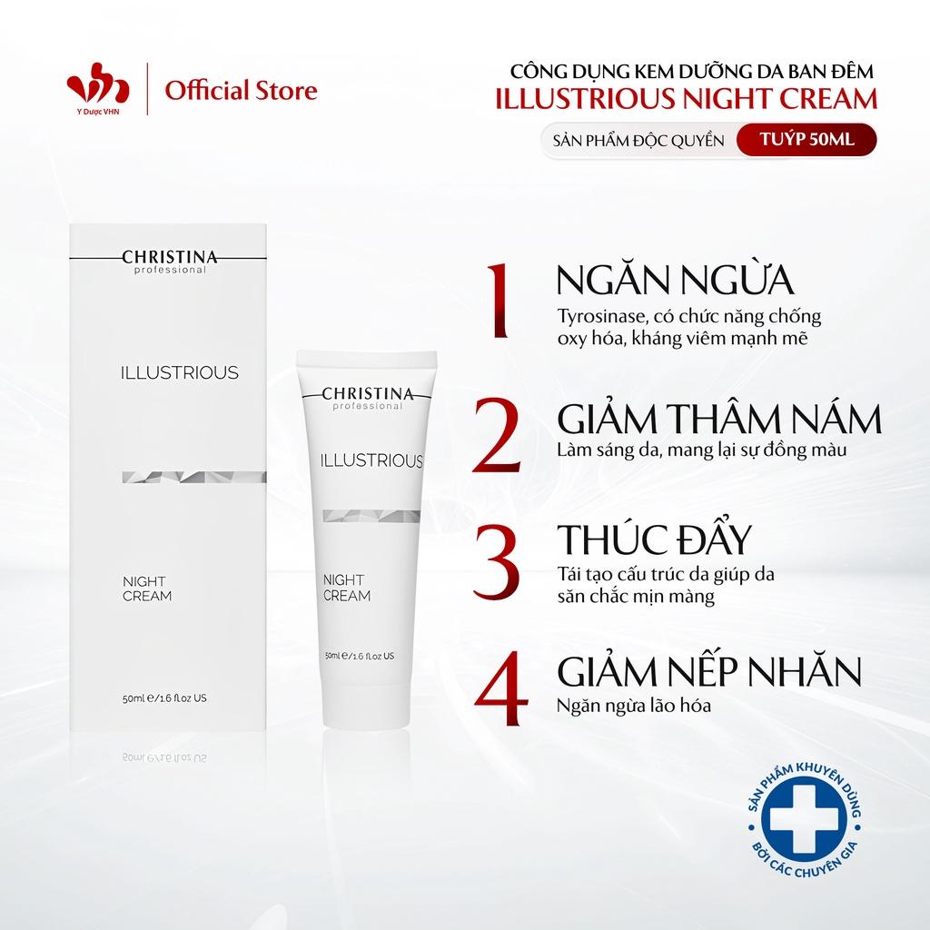 Kem Dưỡng Da Ban Đêm Illustrious Night Cream CHRISTINA Giúp Dưỡng Ẩm, Giảm Thâm Nám, Đều Màu Da 50ml