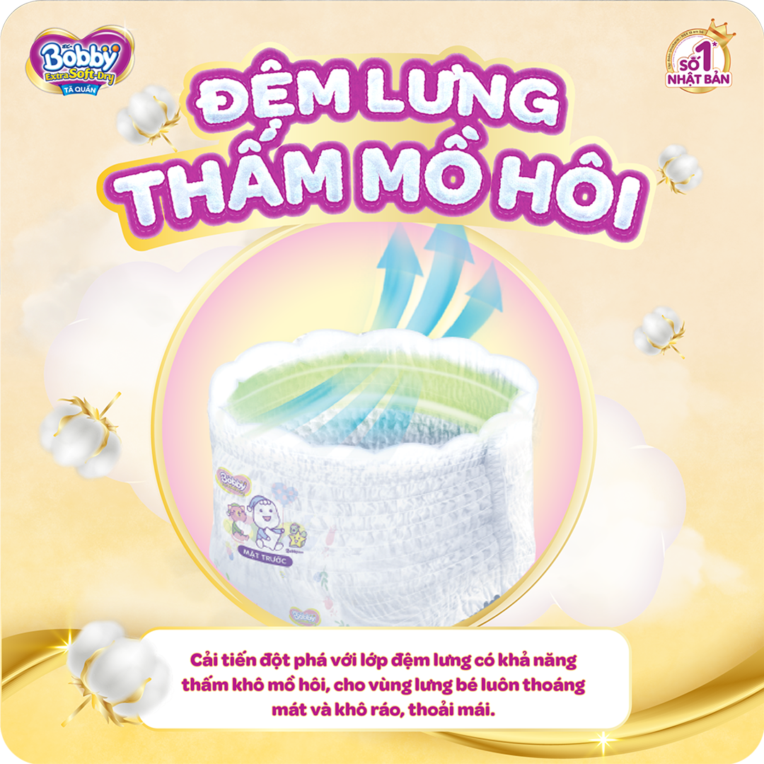 Tã Dán Bobby Siêu Mỏng Gói Cực Đại XXL56 (56 Miếng)