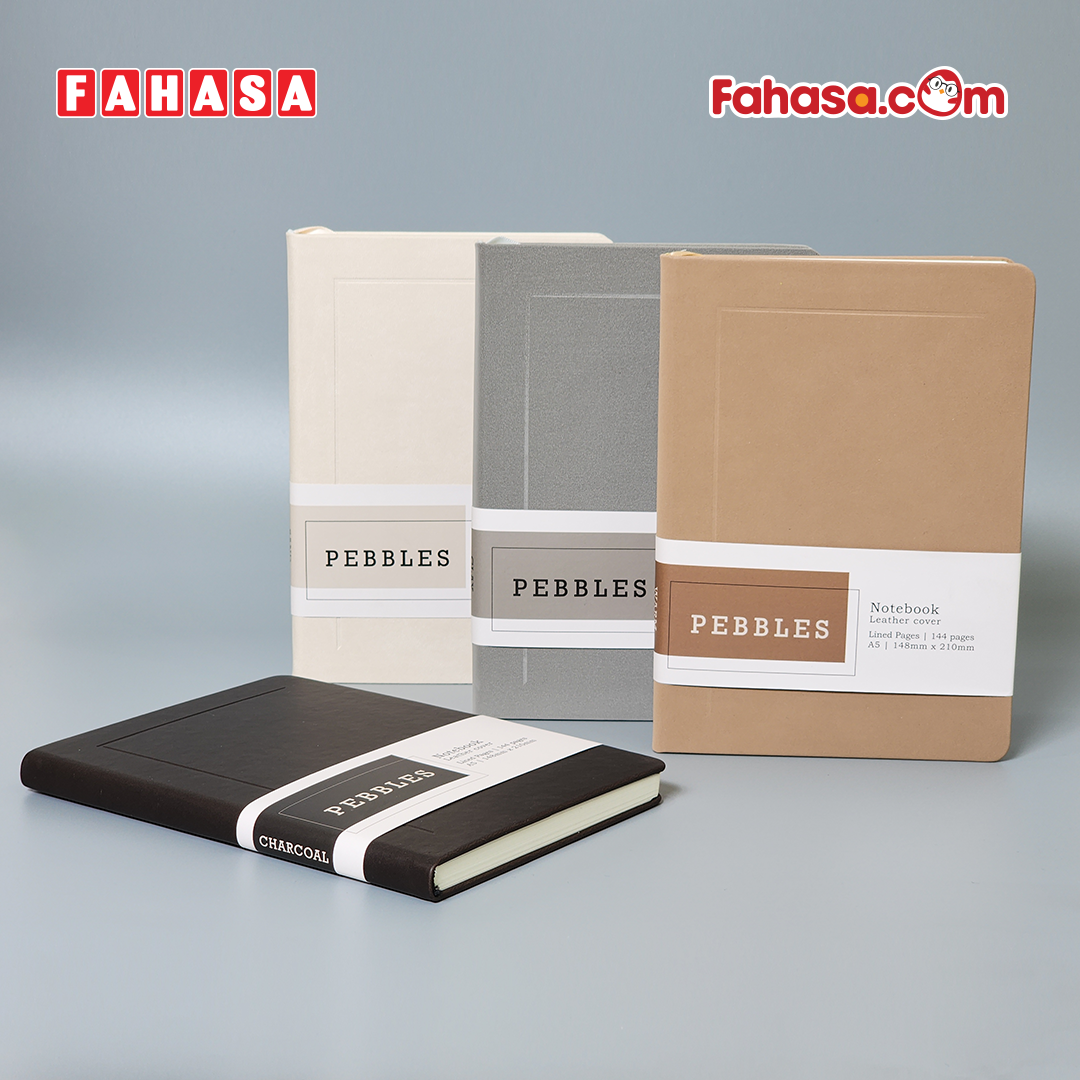 Sổ Bìa Da Pebbles A5 - Kẻ Ngang - 144 Trang 100gsm - The Sun - Sand