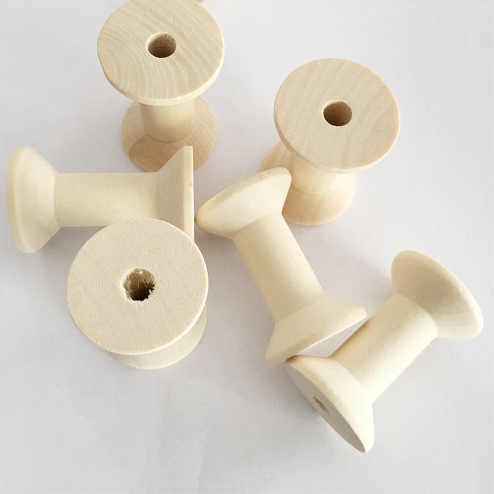 Cuộn Chỉ Gỗ Kích Thước 6cm x 3.5cm Để Decor, May Vá Tiện Lợi