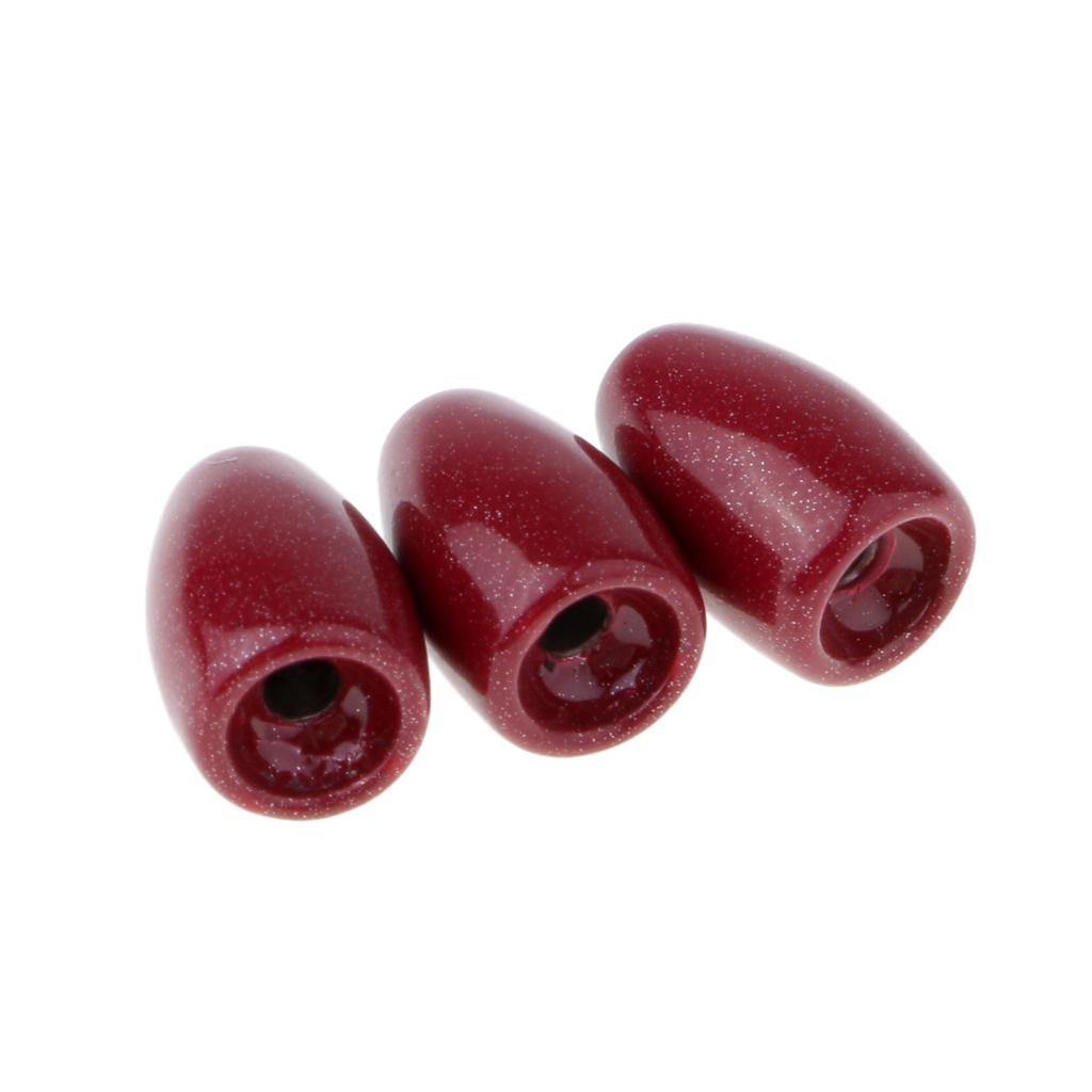 2~3Pcs Fishing Tungsten Weights Sinker Flipping Weight Red 1/4 oz - 1/16 oz