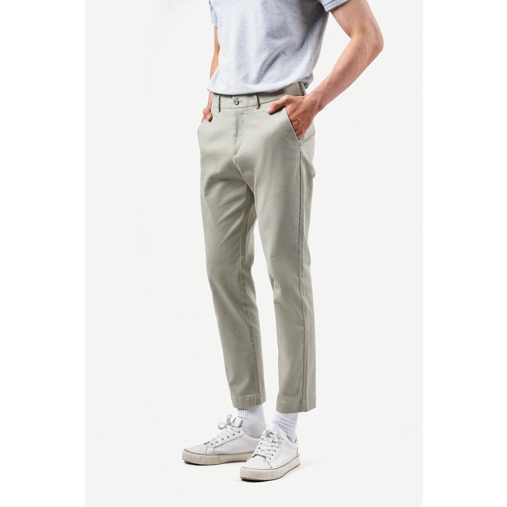 QUẦN KAKI NAM TWILL TRƠN FORM SLIM CROP - 10F22PCA023 | LASTORE MENSWEAR