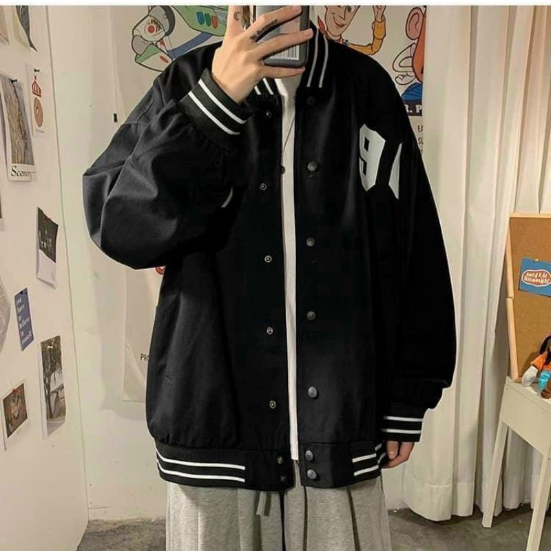 Áo khoác nam nữ bomber unisex gió jacket dù 2 lớp cúc bấm form rộng local brand ulzzang phong cách hàn quốc đep SỐ 90