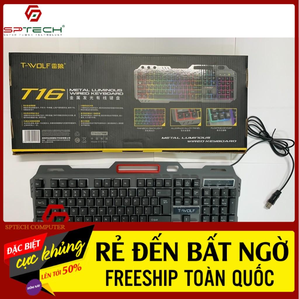 Bàn phím Keyboard GAMING T-WOLF  TF16 LED 7 MÀU Chuyên Game