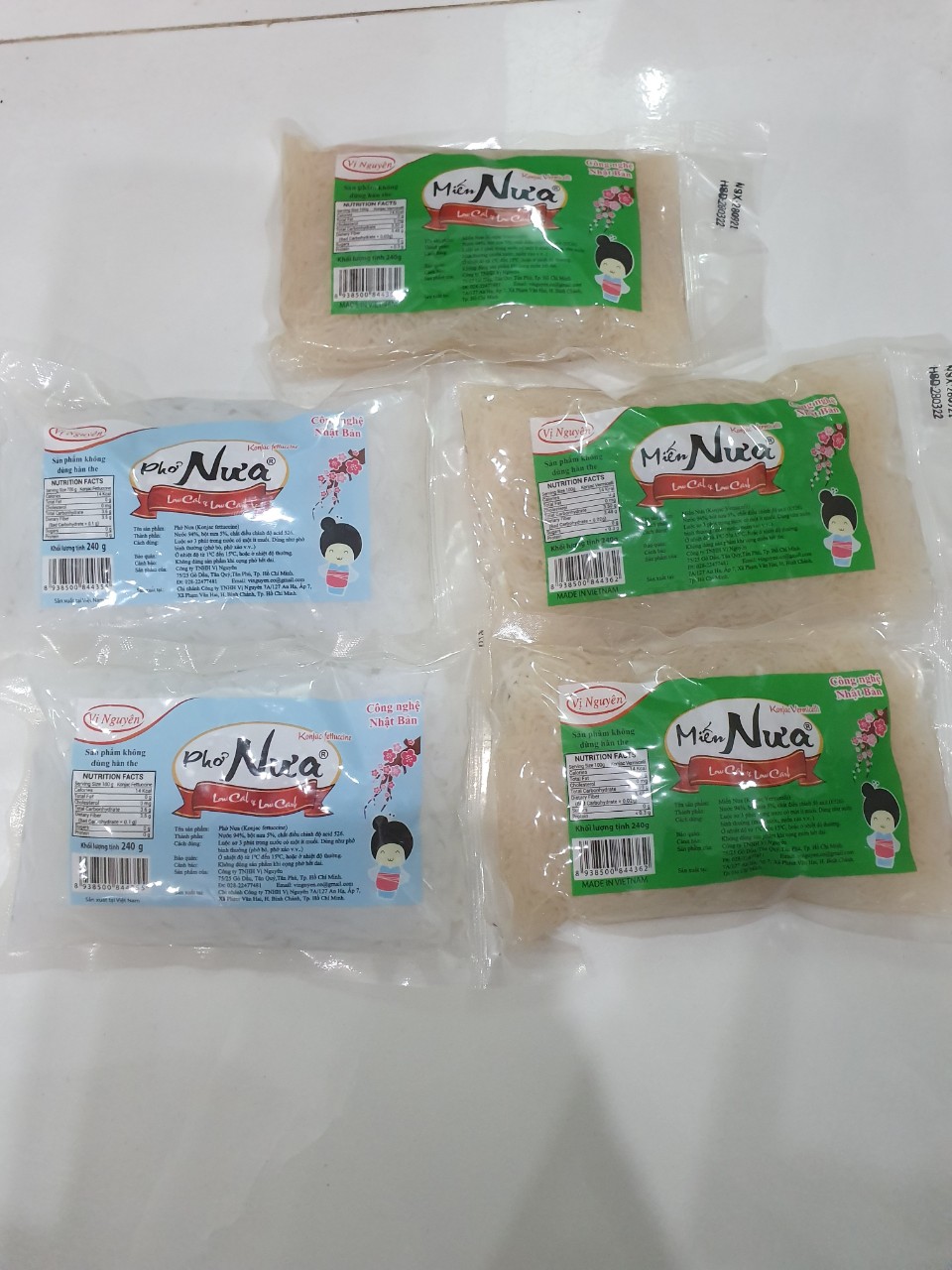 Combo 2 Gói Phở Nưa 3 Gói Miến Nưa Vị Nguyên 240Gram