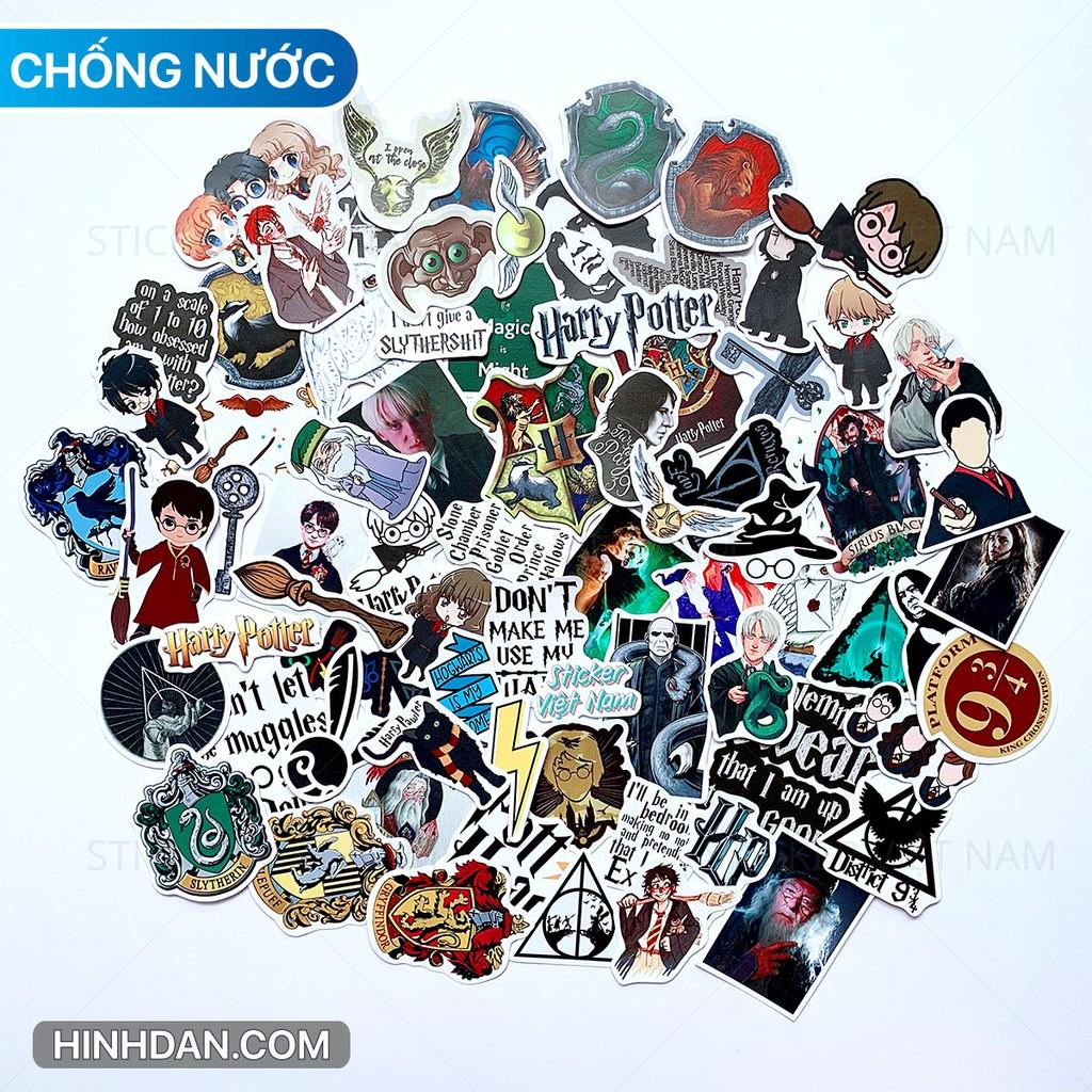 Sticker HARRY POTTER - Dán Trang Trí - Chất Liệu PVC Cán Màng Chất Lượng Cao Chống Nước, Chống Nắng, Không Bong Tróc Phai Màu