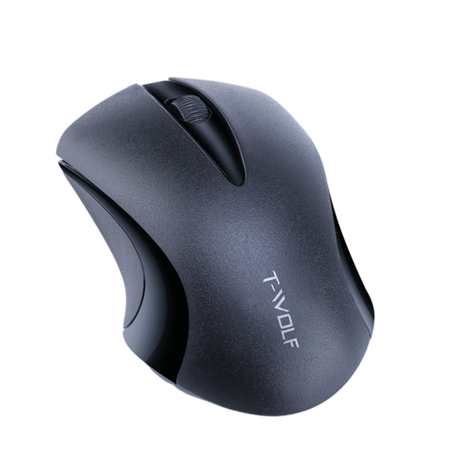 2.4G Wireless Mouse Portable 1200 DPI for Windows for Office Black