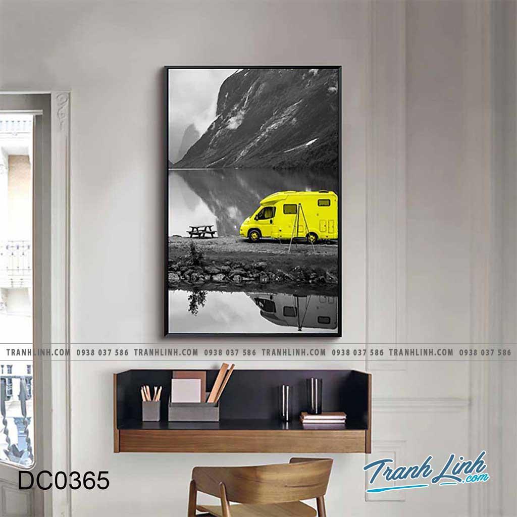 Bộ tranh canvas treo tường trang trí phòng khách xe oto dc.ttph0394