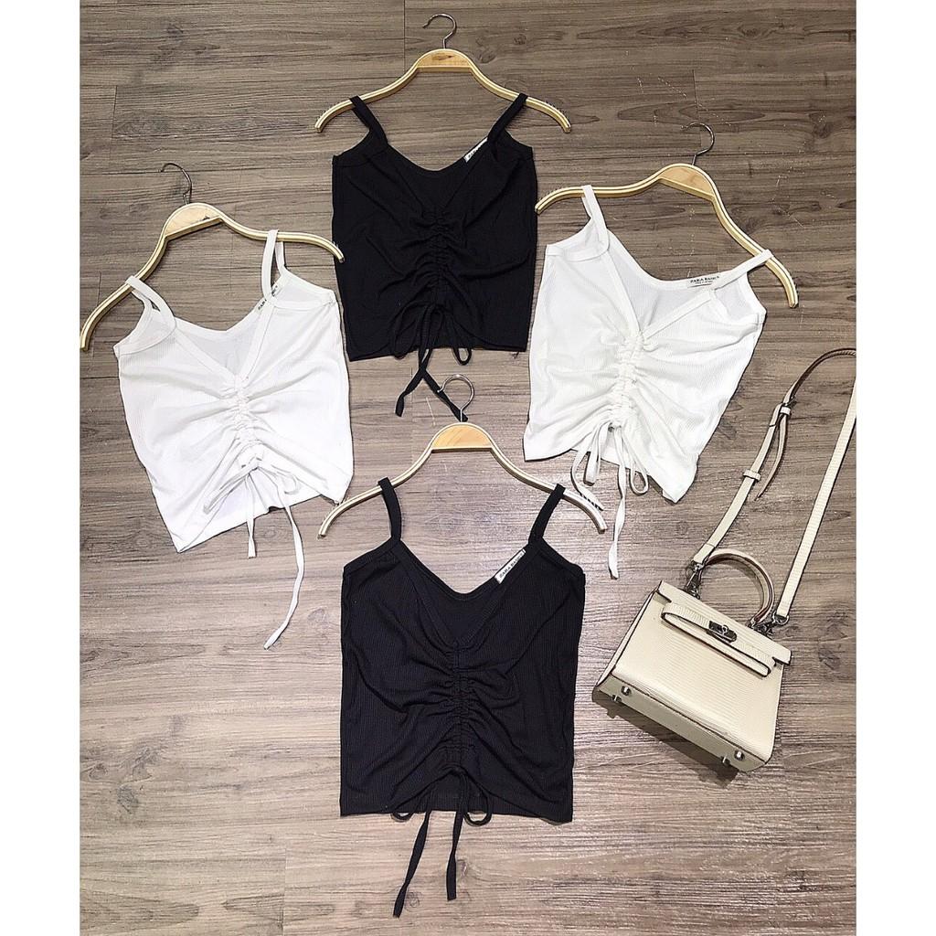 Áo Hai Dây Rút Ngực Croptop 20Charm