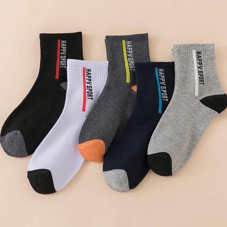 Combo 5 đôi Tất vớ nam cao cổ thể thao kháng khuẩn