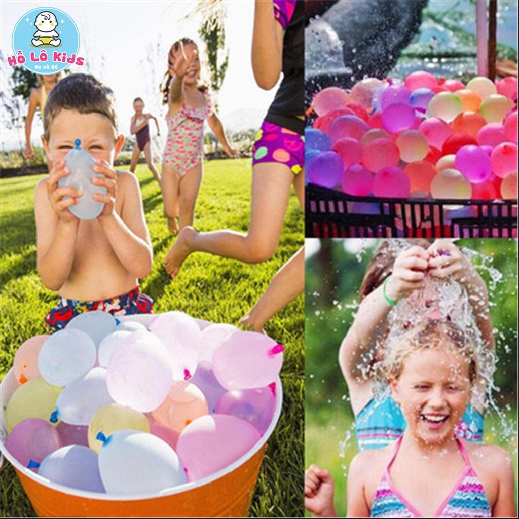 Chùm bóng nước 111 quả cho bé lắp sẵn 3 chùm kèm đầu vòi nước Hồ Lô Kids