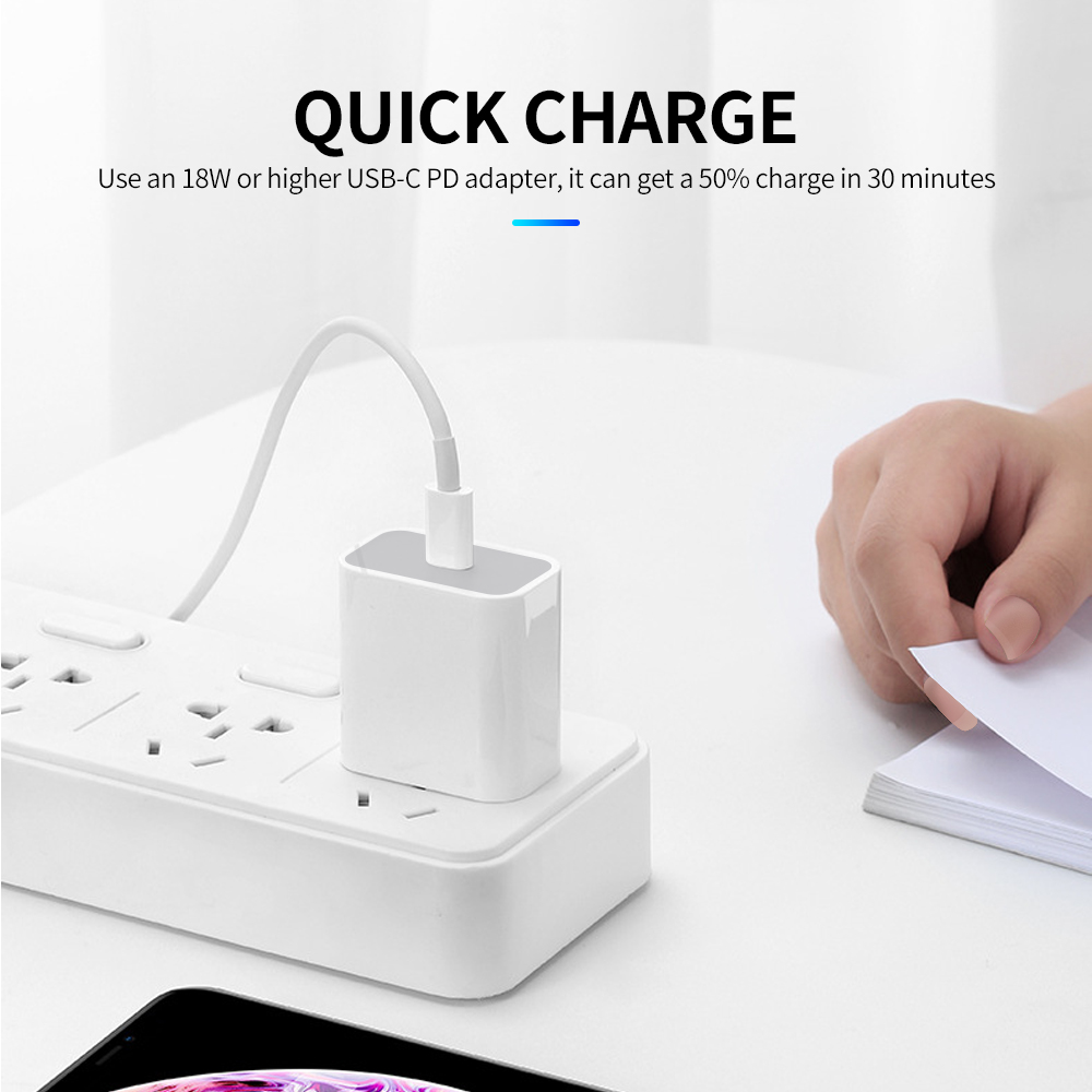 Bộ Sạc Nhanh PD 20w Tương Thích Với Bộ Chuyển Đổi USB-C Điện Áp Băng Thông Rộng 18w Của Mỹ, Màu Trắng