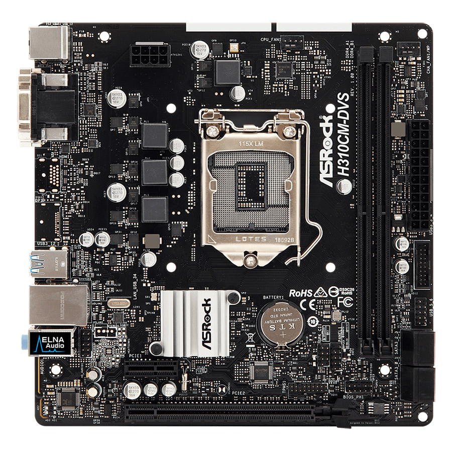 Bo Mạch Chủ Mainboard ASRock H310CM-DVS Socket 1151 - Hàng Chính Hãng