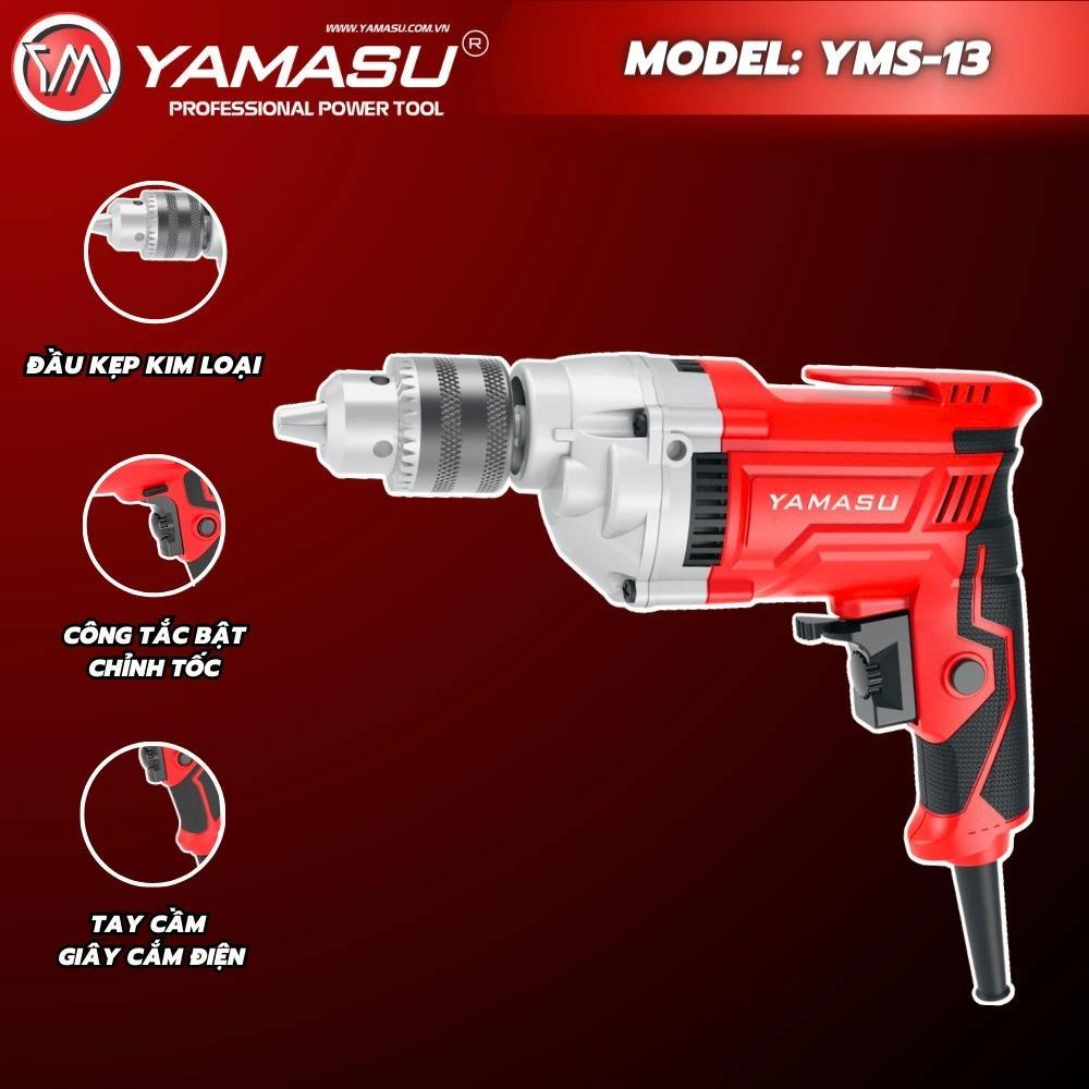 MÁY KHOAN BẮT VÍT  850W 13MM  YMS-13  YAMASU - HÀNG CHÍNH HÃNG