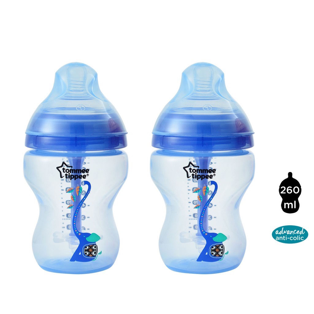 Bình sữa chống đầy hơi Tommee Tippee Advanced Anti-Colic 260ml (bình đôi) - Xanh Dương