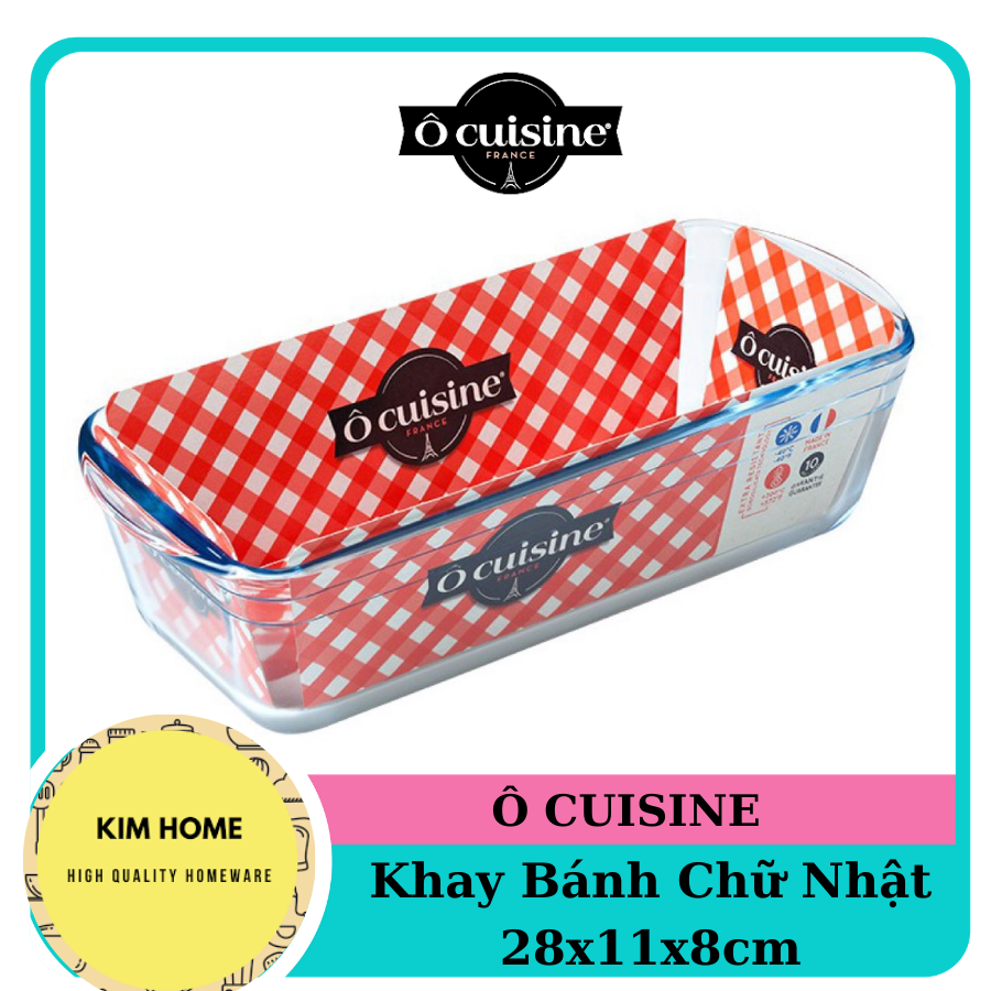 Khay Làm Bánh Gốm Thủy Tinh Chữ Nhật Ocuisine  – 28x11x8cm