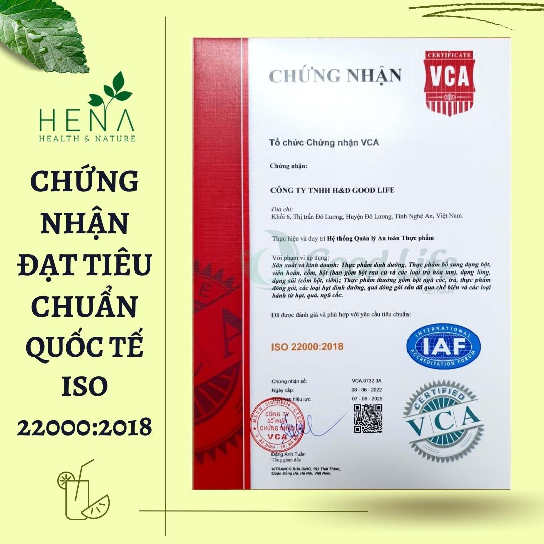 Bột Cần Tây Nguyên Chất Hena 200G, Bột Cần Tây Sấy Lạnh 100% Nguyên Chất Tự Nhiên, Đạt Tiêu Chuẩn Quốc Tế ISO 22000:2018