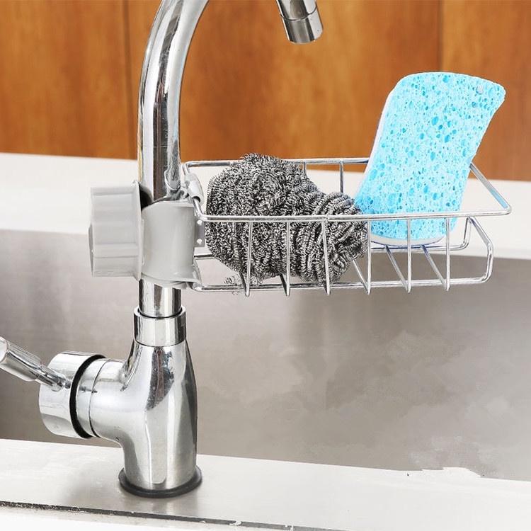 Giá Inox Treo Vòi Để Đồ Giẻ Rửa Chén, Bát, Miếng Cọ Xoong Nồi, Dễ Lắp Đặt, Giúp Khu Bếp Luôn Khô Ráo, Sạch Sẽ. Taky Home 4008