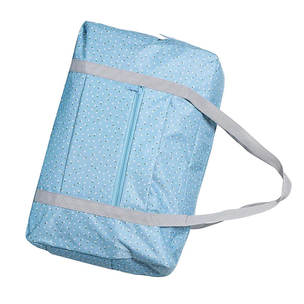 Waterproof Foldable Large Travel Storage Bag Luggage Organizer Sky blue