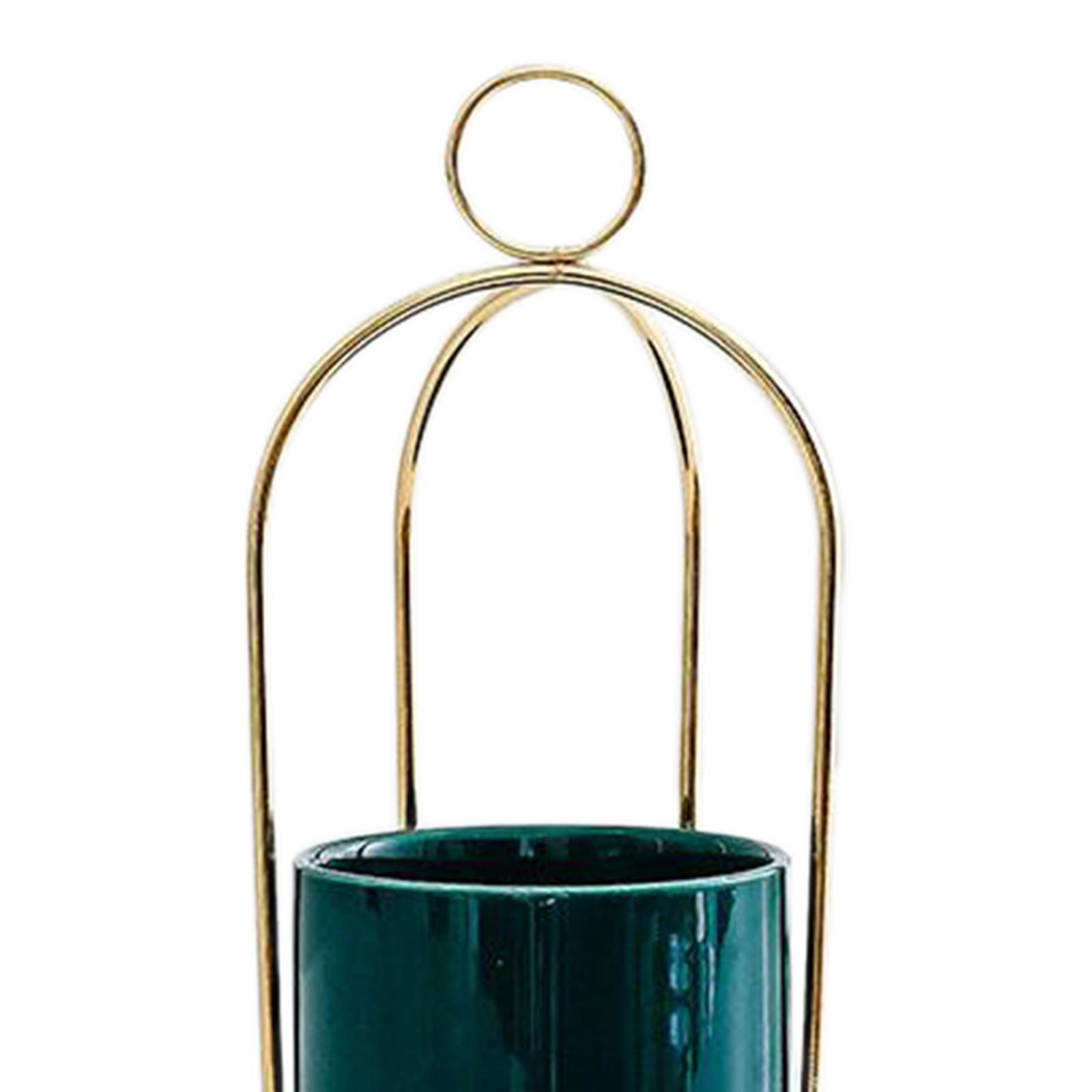 2x Flower Plant Vases Pot Planters Hanging Ceramic Storage Jar Container