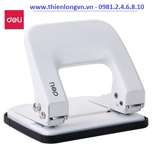 Máy đục lỗ Deli - E0138 màu trắng - 35 tờ