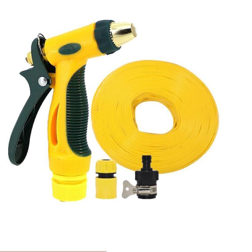 Bộ dây vòi xịt nước rửa xe,tưới cây tăng áp 3 lần 5m(cút nhựa nối 713-1) 206317 TL
