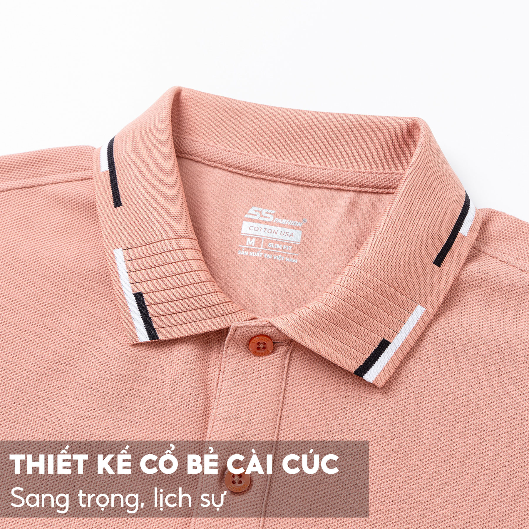 Áo Polo Nam 5S Premium, Chất Liệu Cotton Cao Cấp, Thiết Kế Basic, In Logo Cao Cấp, Trẻ Trung, Lịch Sự (APC23027)