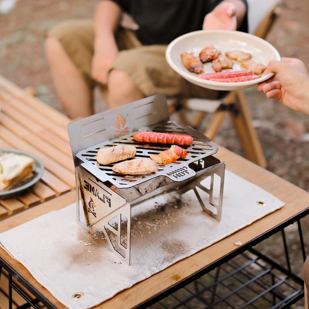 Bếp lò BBQ nấu ăn ngoài trời bằng thép không gỉ có thể tháo lắp được