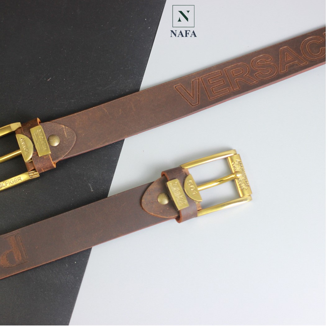 Thắt lưng nam, Dây nịt nam NAFA BL104 da bò sáp 1 lớp, khóa đồng sang trọng - BH 3 năm