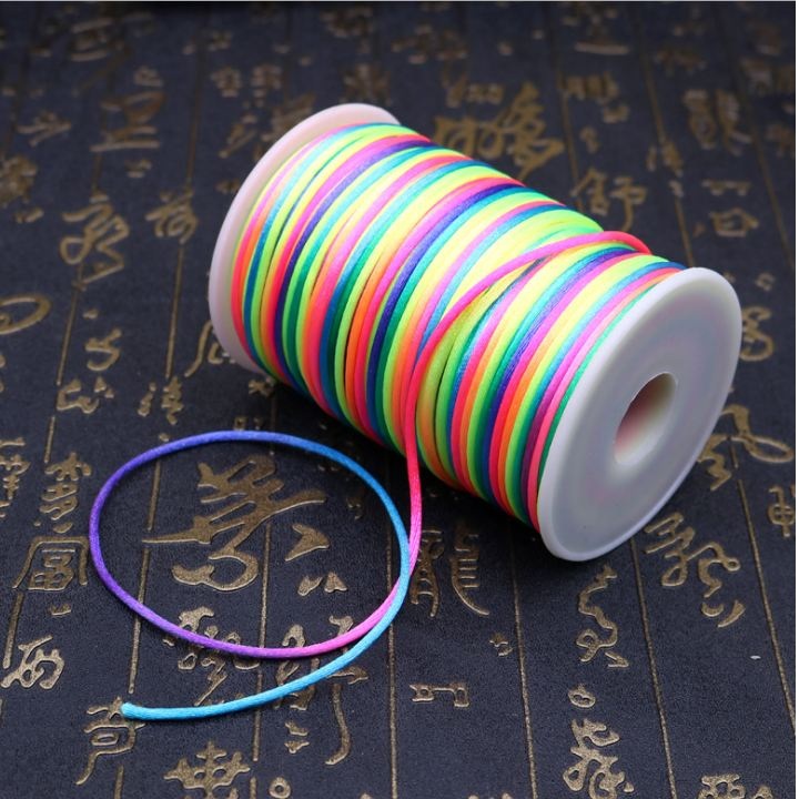 Cuộn 100m Dây Tim Dây Ngũ Sắc dày 2.5mm làm vòng tay Handmade