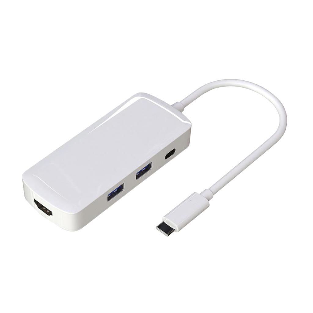 Type-c Hub USB-C to  4K Converter with 2xUSB3.0+PD Port Adapter Cable