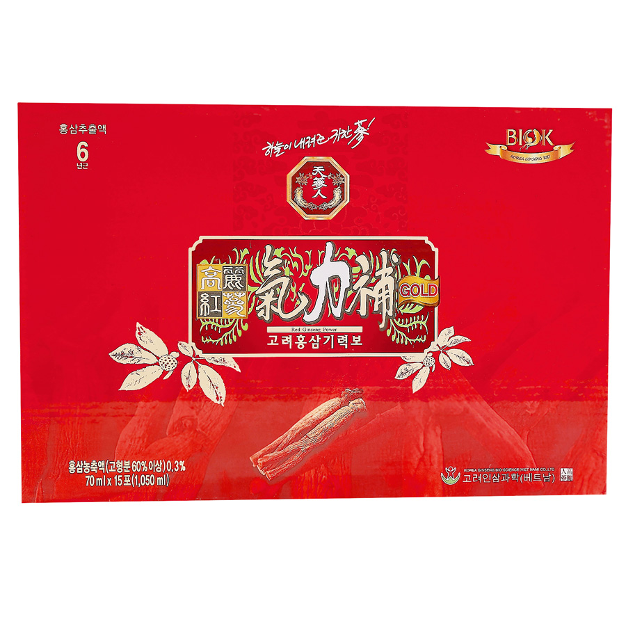 Nước Uống Hồng Sâm Tăng Cường Thể Lực, Bồi bổ sức khỏe Red Ginseng Power Chống Lão Hóa, Thải Độc Gan