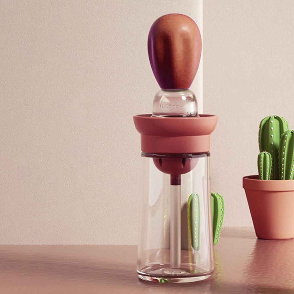 2x Oil Bottle with Brush Oil Container Easy Clean for Kitchen Outdoor Tools