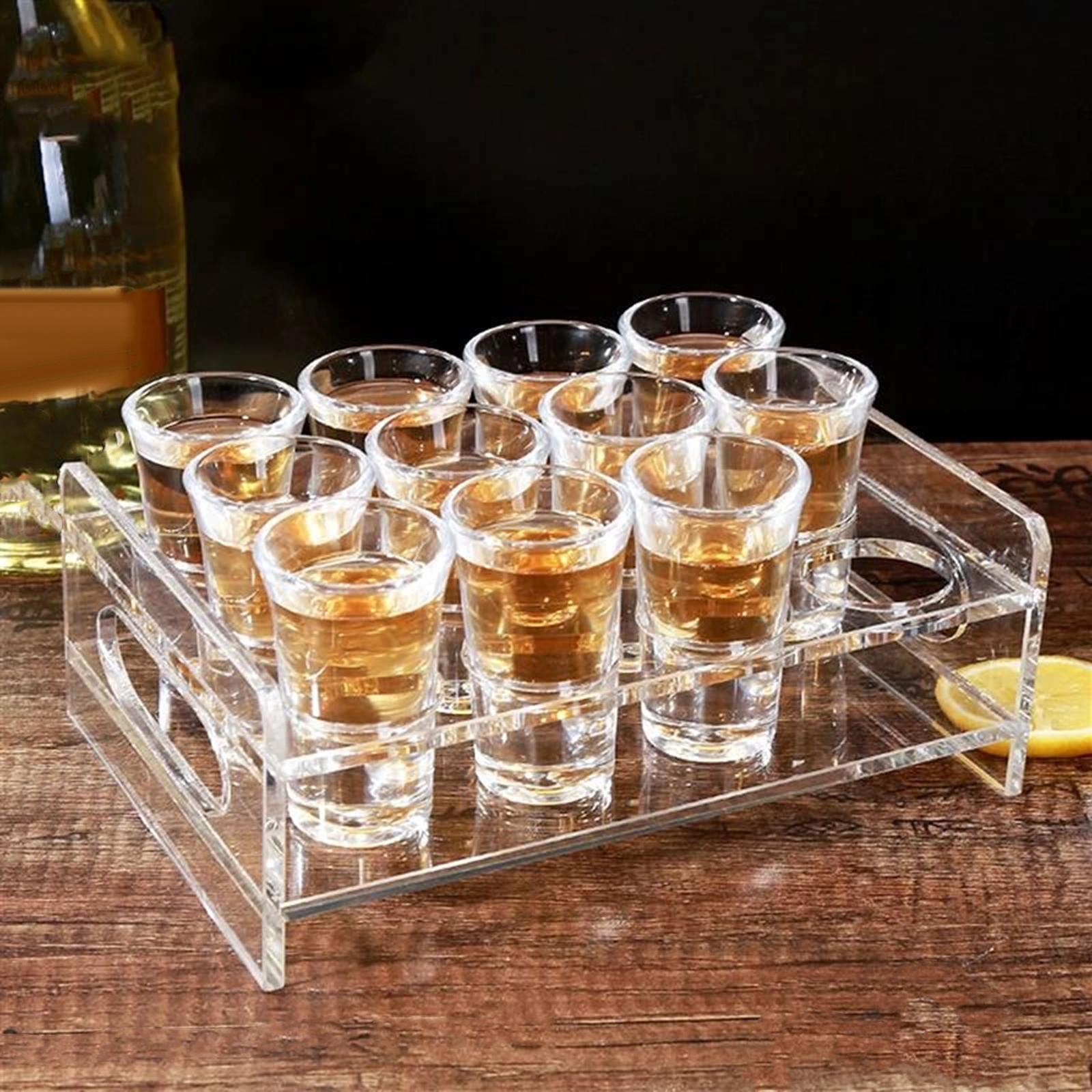 Acrylic Cup Rack Durable Unique Drinkware Portable 12 Round Holes for Party