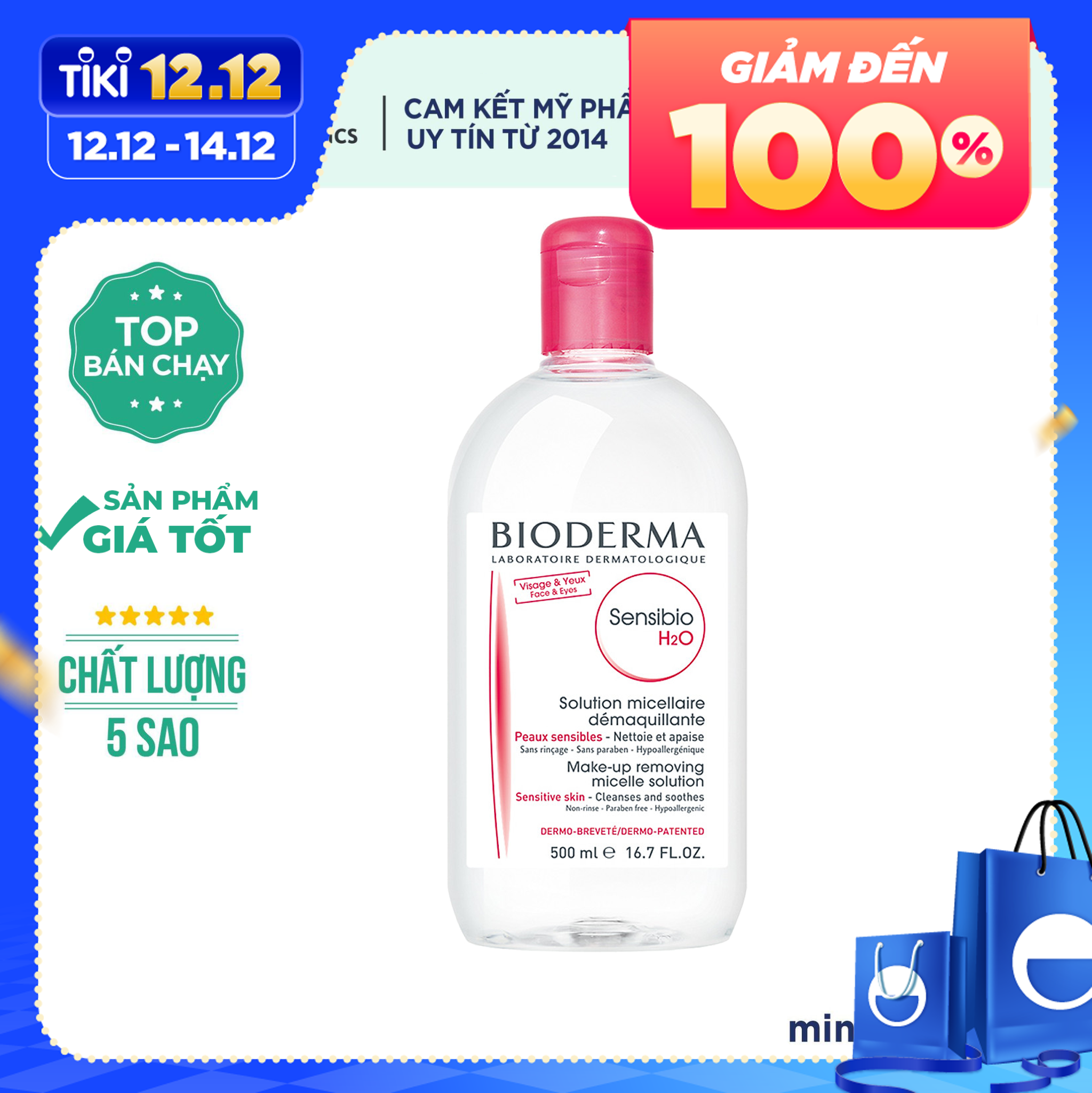 Nước Tẩy Trang Bioderma Sensibio H20 Solution Micellaire