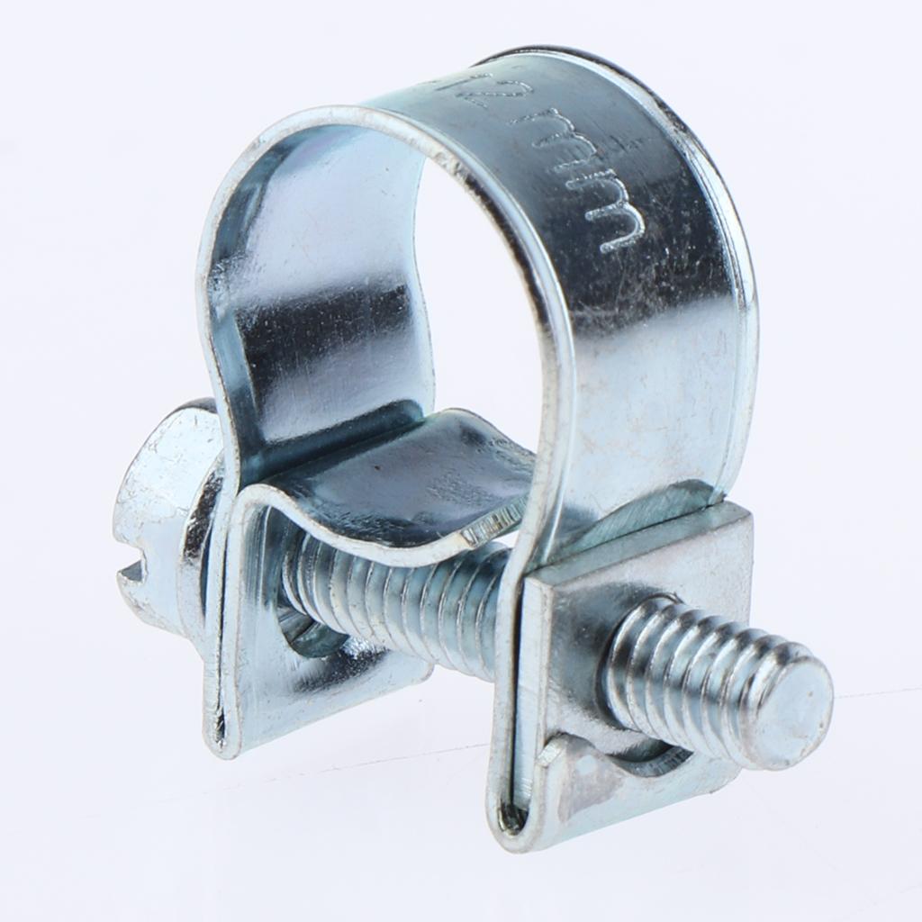 20x Mini Adjustable Hose Pipe Clips Fuel Water Line Worm Clip Ø 10 - 12mm