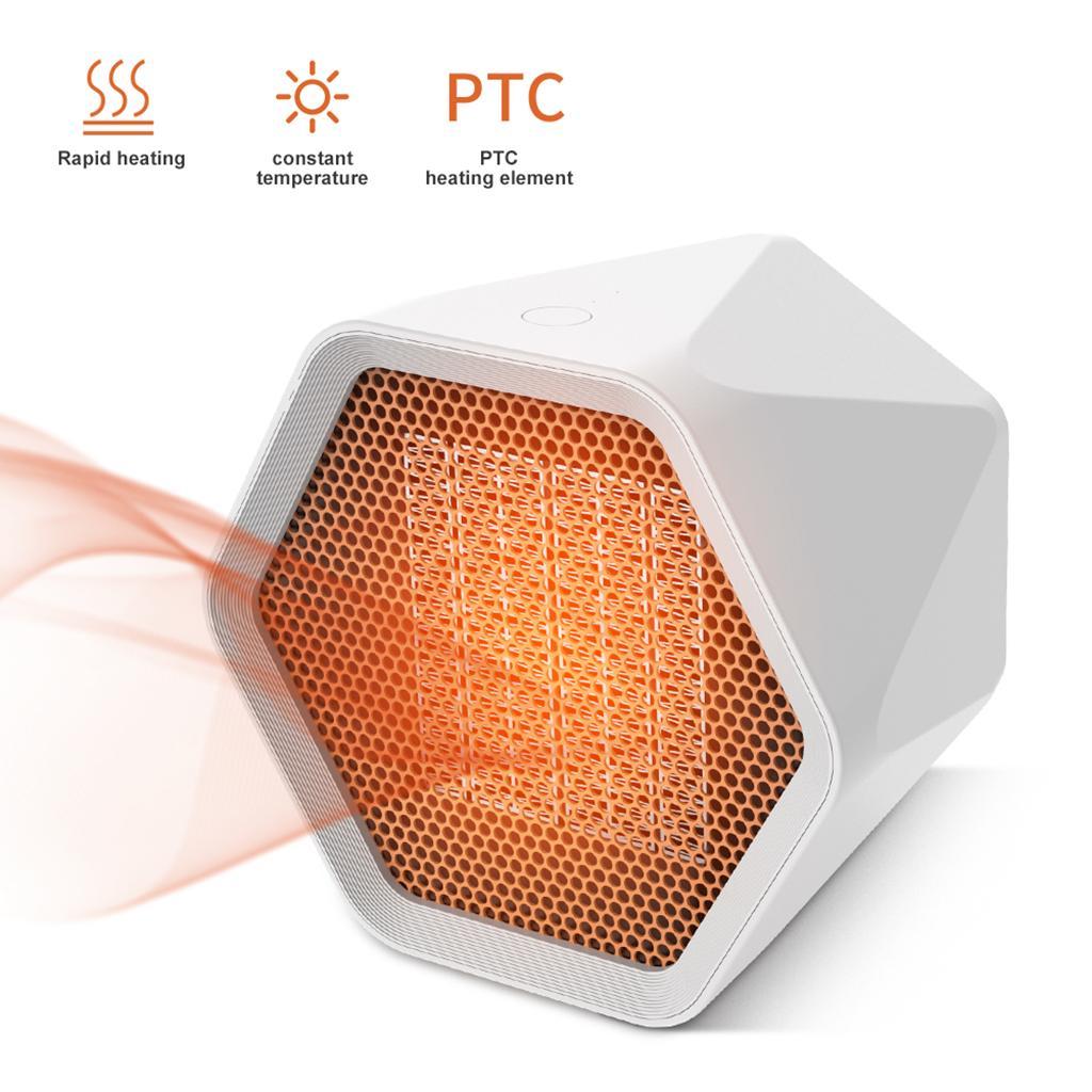 600W Portable Space Heater Mini Electric Fan Heater Ceramic Heating
