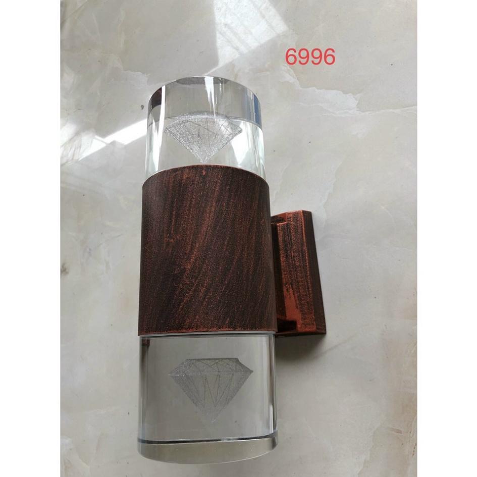 Đèn Tường Pha Lê 2 Đầu Chống Nước, Đèn Trang Trí Nội Thất/ Ngoài Trời/Cột Cổng Hiện Đại
