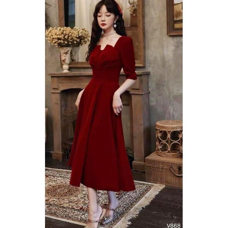 Đầm xếp ly ngực tay lỡ