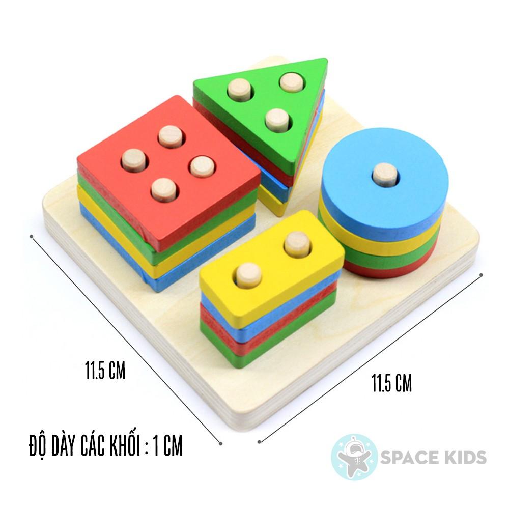 Đồ chơi gỗ Montessori Combo 6 món đồ chơi cho bé tư duy, phát triển trí tuệ vừa học vừa chơi