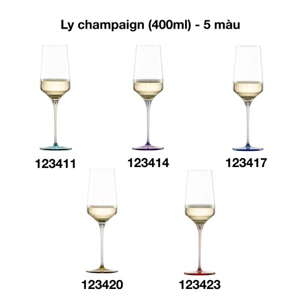 Ly Rượu Champagne Pha Lê Zwiesel Ink 24.9cm 400ml Hàng chính hãng