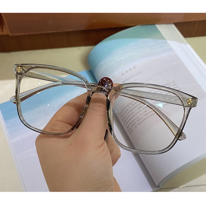 Gọng kính mắt nam nữ dáng vuông chất liệu nhựa dẻo - ms48