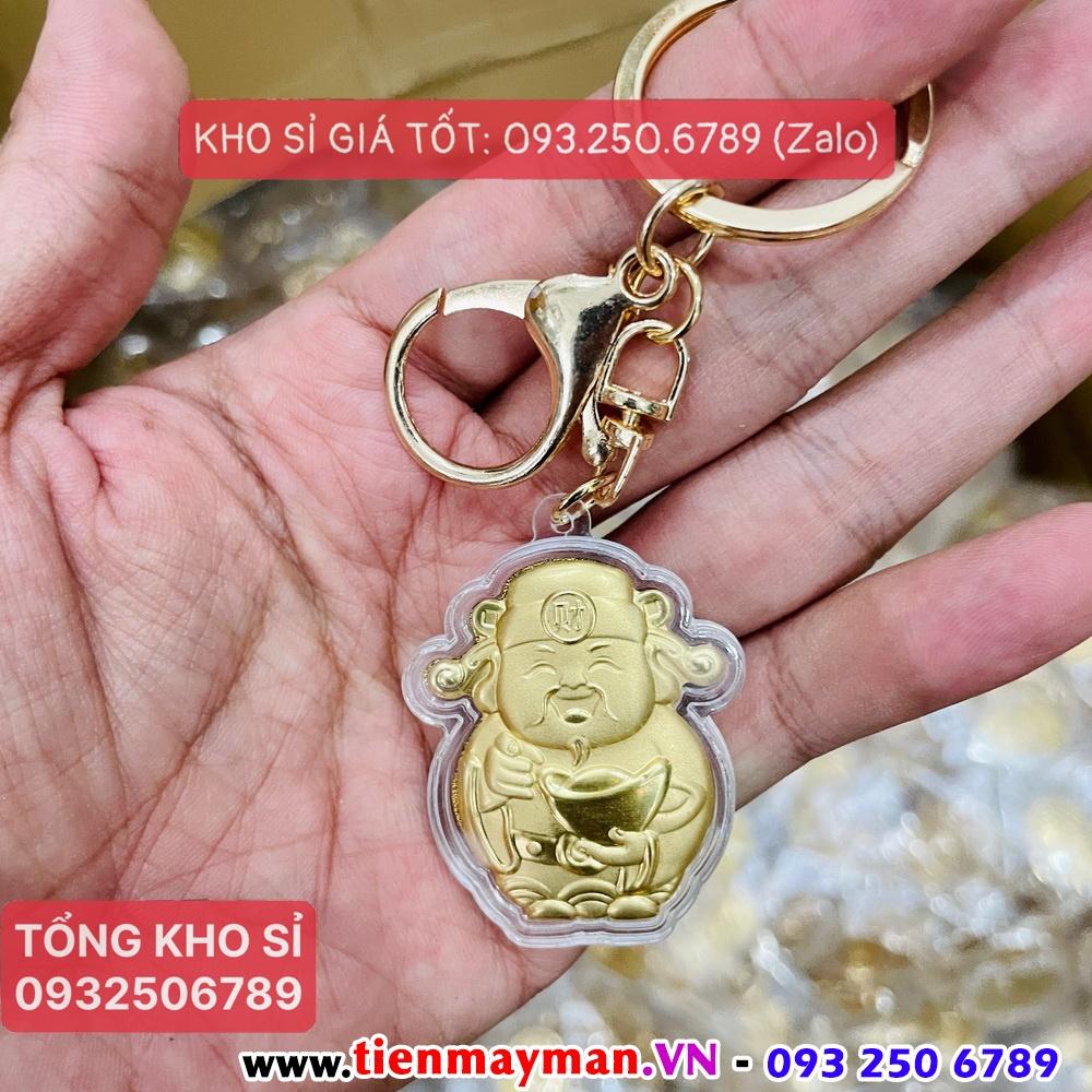 Móc Khóa Ông Thần Tài Vàng Khai Lộc May Mắn