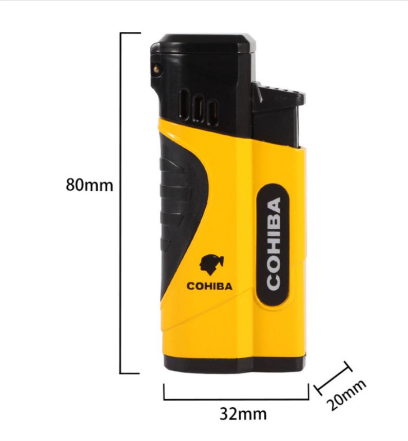 Vỏ Hột Quẹt Bật Lửa Khò 4 Tia  H166 Kèm Đục Tiện Lợi Đẹp Độc Lạ - Dùng Gas Cao Cấp