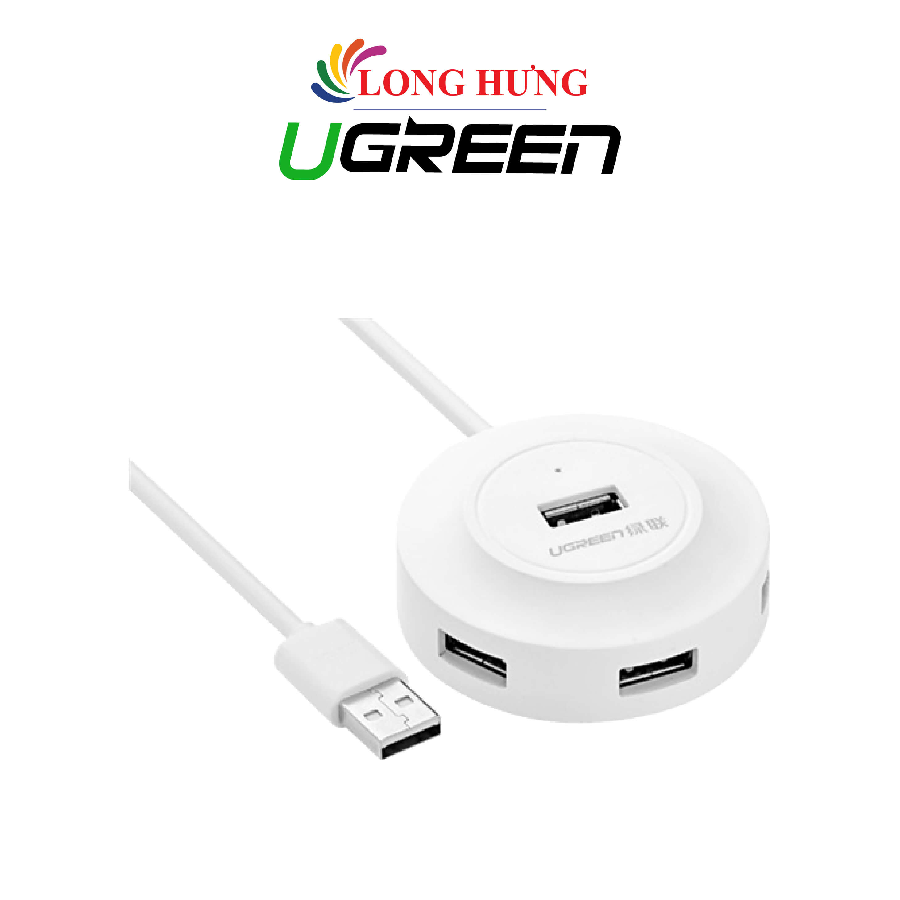 Cổng chuyển đổi Ugreen 4-in-1 USB 2.0 Hub 1m CR106 - Hàng chính hãng