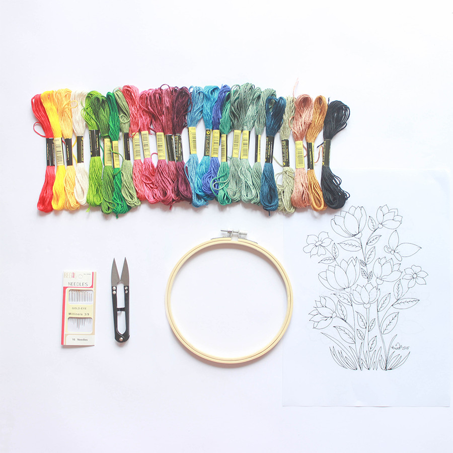 Set Combo Thêu Tay Truyền Thống Đầy Đủ Dụng Cụ Dành Cho Người Mới Bắt Đầu Embroidery Set Full Tool for Beginners