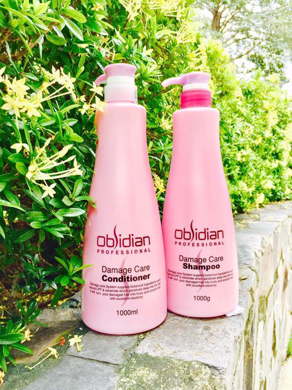 Cặp dầu gội/xả tái tạo tóc Obsidian Professional Damage Care Hàn Quốc (2x1000ml) tặng kèm móc khoá