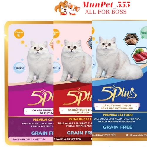 Pate 5plus gói 70g - Kích thích vị giác cho mèo các vị